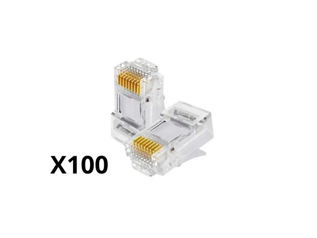 &uu CABLE DE RED PC NOTEBOOK FICHA RJ45 X 100
